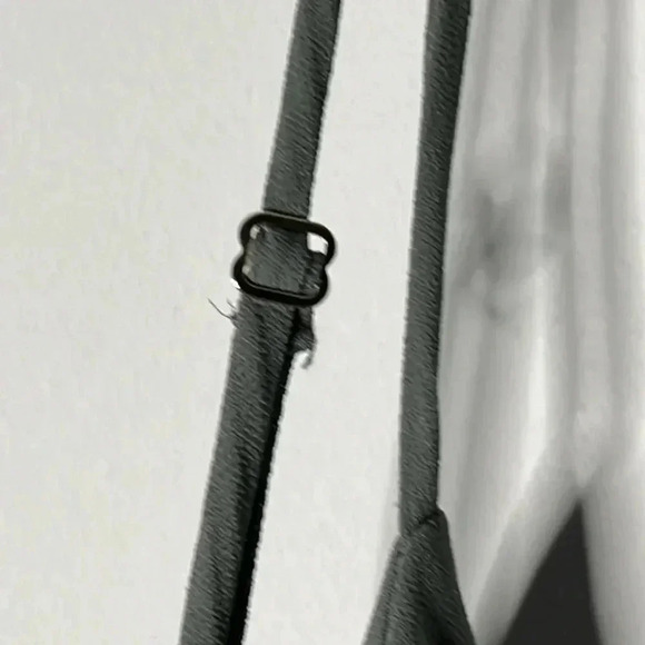 Show Me Your MuMu Verona Deep Sage Cowl Neck Chiffon Overlay Dress Size L - Picture 5 of 10